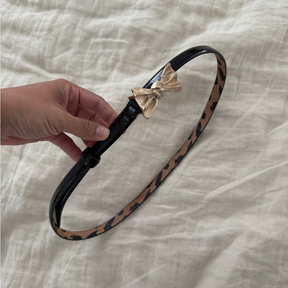 Betsy Johnson Black Belt with Bow